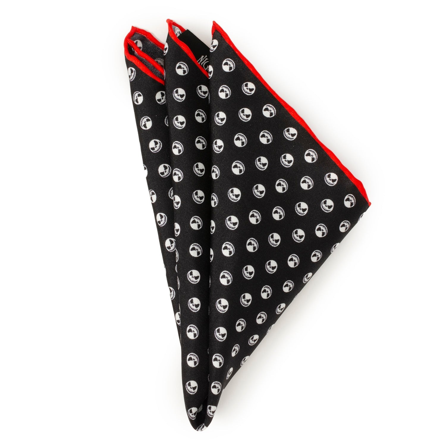 Disney The Nightmare Before Christmas Jack Skellington Men's Black Pocket Square