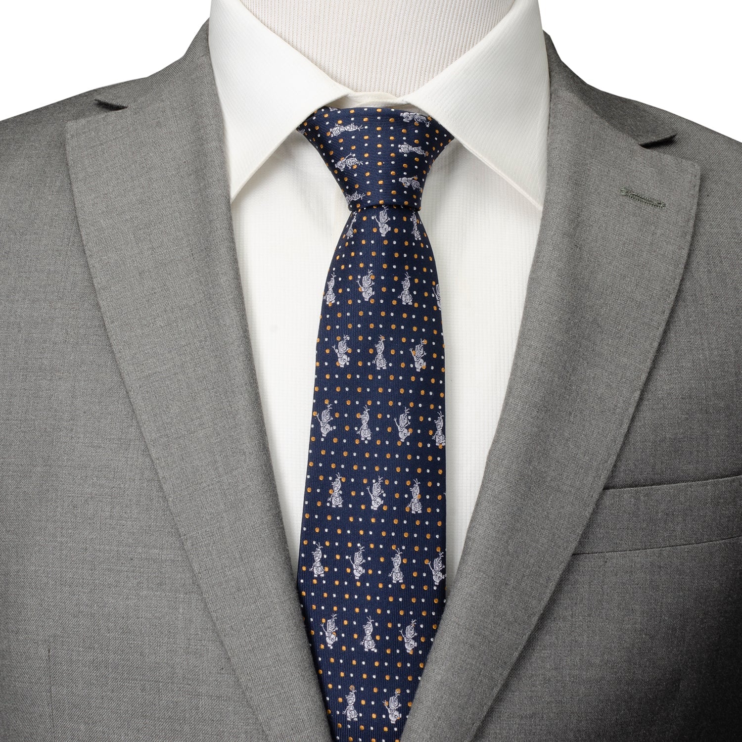 Disney Frozen Olaf Dot Motif Men's Tie