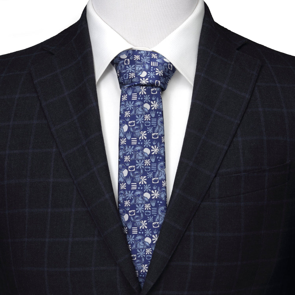 Disney Lilo & Stitch Blue Tropical Men's Tie