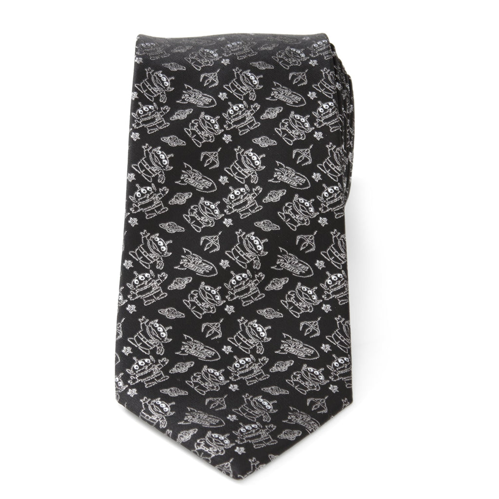 Disney Pixar Toy Story Alien Print Black Men's Tie
