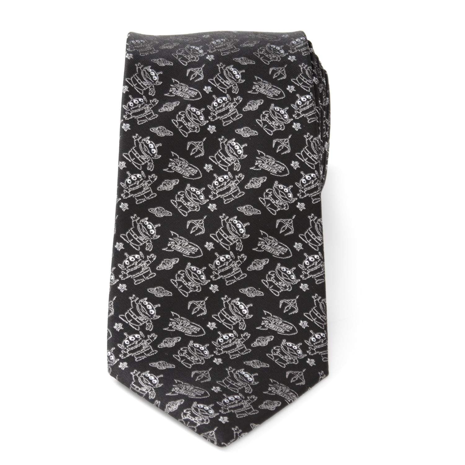 Disney Pixar Toy Story Alien Print Black Men's Tie