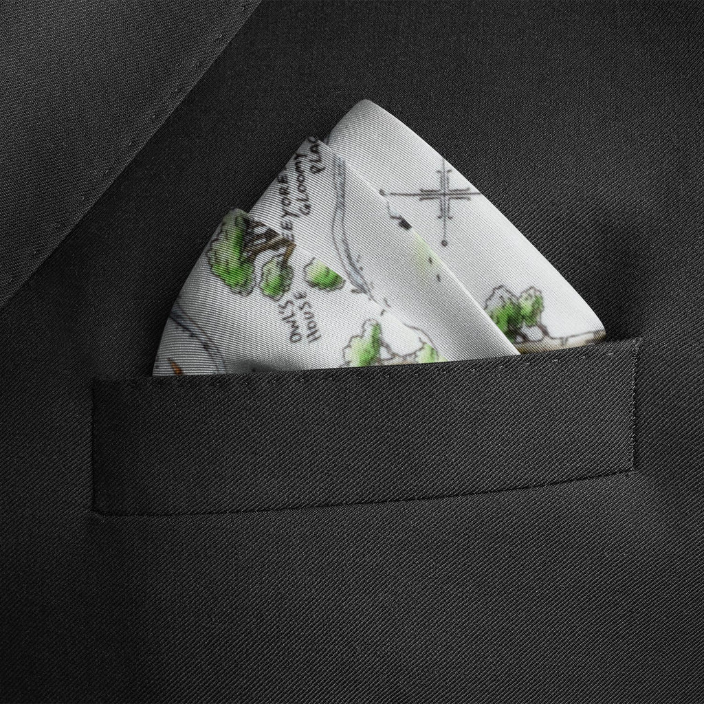 Disney Winnie the Pooh Map Pocket Square