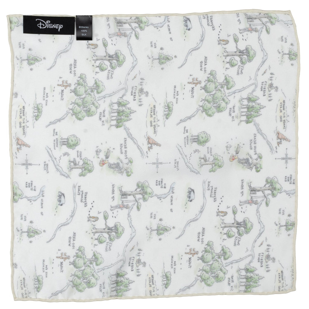 Disney Winnie the Pooh Map Pocket Square