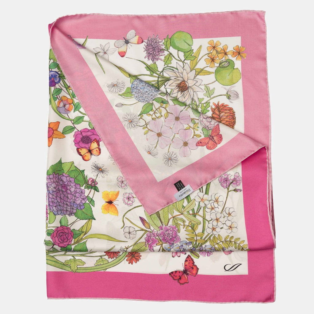Flora - Silk Foulard - Pink - My Men's Shop