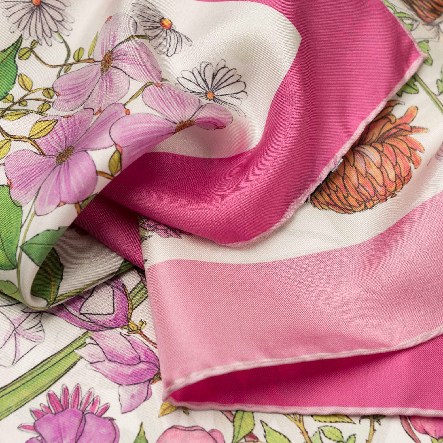 Flora - Silk Foulard - Pink - My Men's Shop