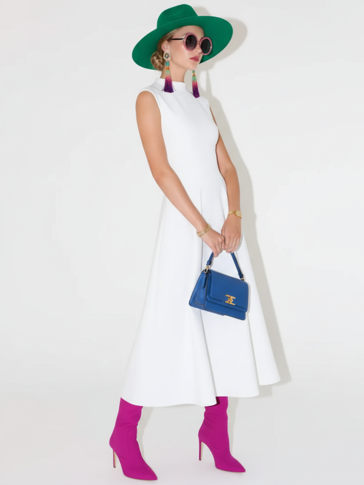 Elegant Sleeveless High-Waist A-Line Dress For Women, Upper West Side, BYMANYC New York. - My Men's Shop
