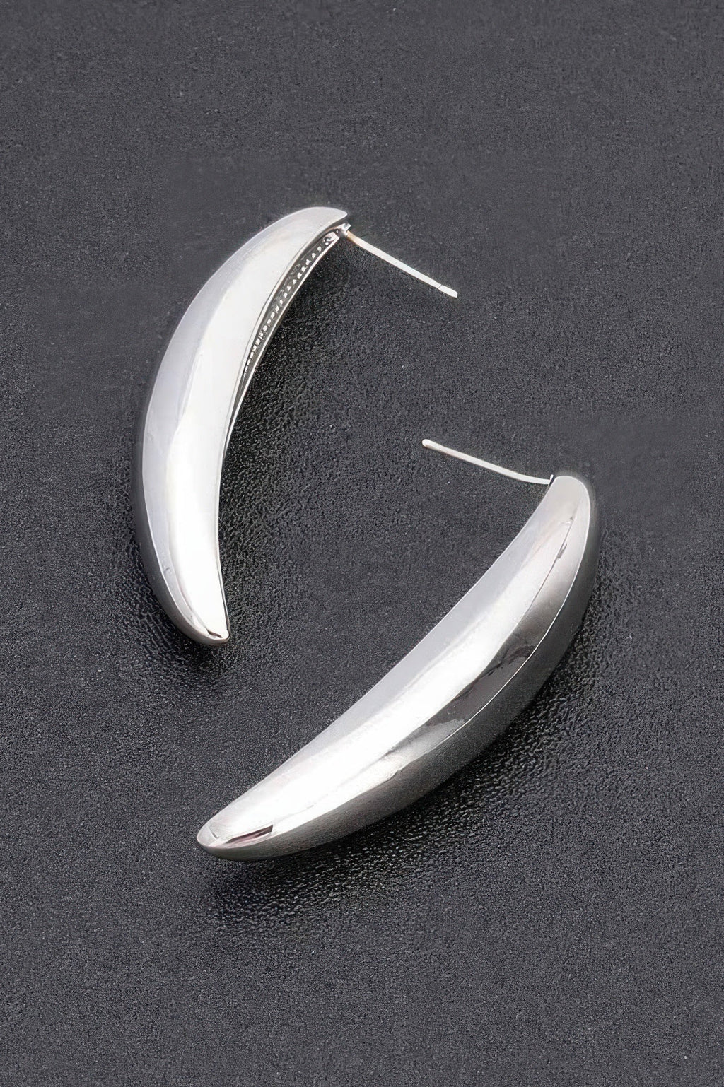 GUGGENHEIM Curved Metal Vintage Stud Earrings: BYMANYC ® New York