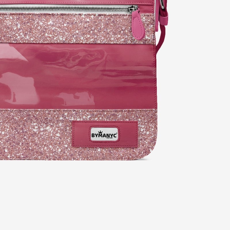 Glitter Pink Messenger Bag 16” | BYMANYC ® New York Glam Street Edition - My Men's Shop