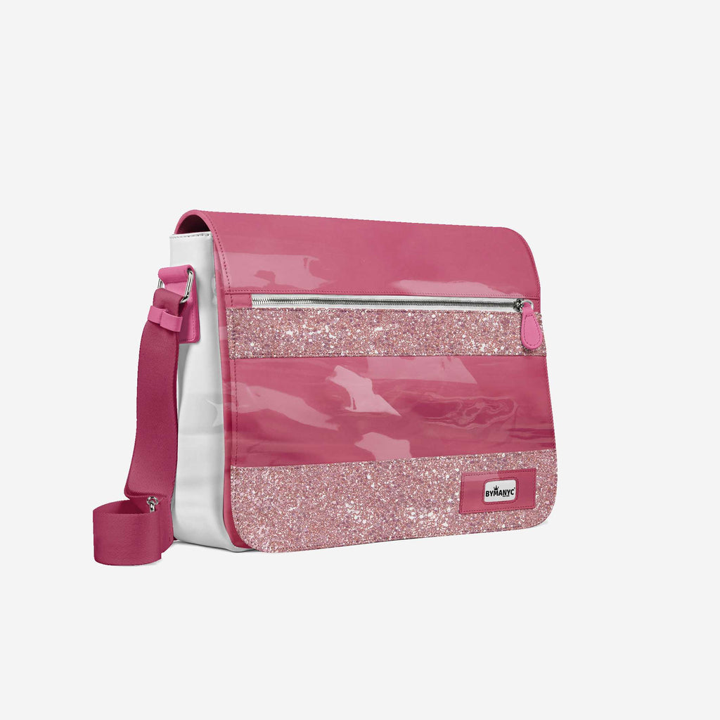 Glitter Pink Messenger Bag 16” | BYMANYC ® New York Glam Street Edition - My Men's Shop
