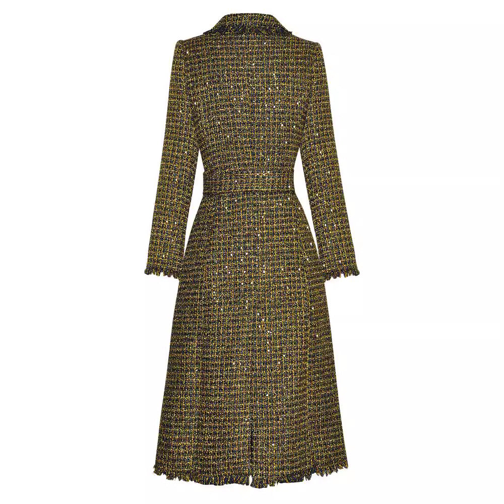 Golden Plaid Trench Coat, Upper East Side | Women - BYMANYC ® New York - My Men's Shop