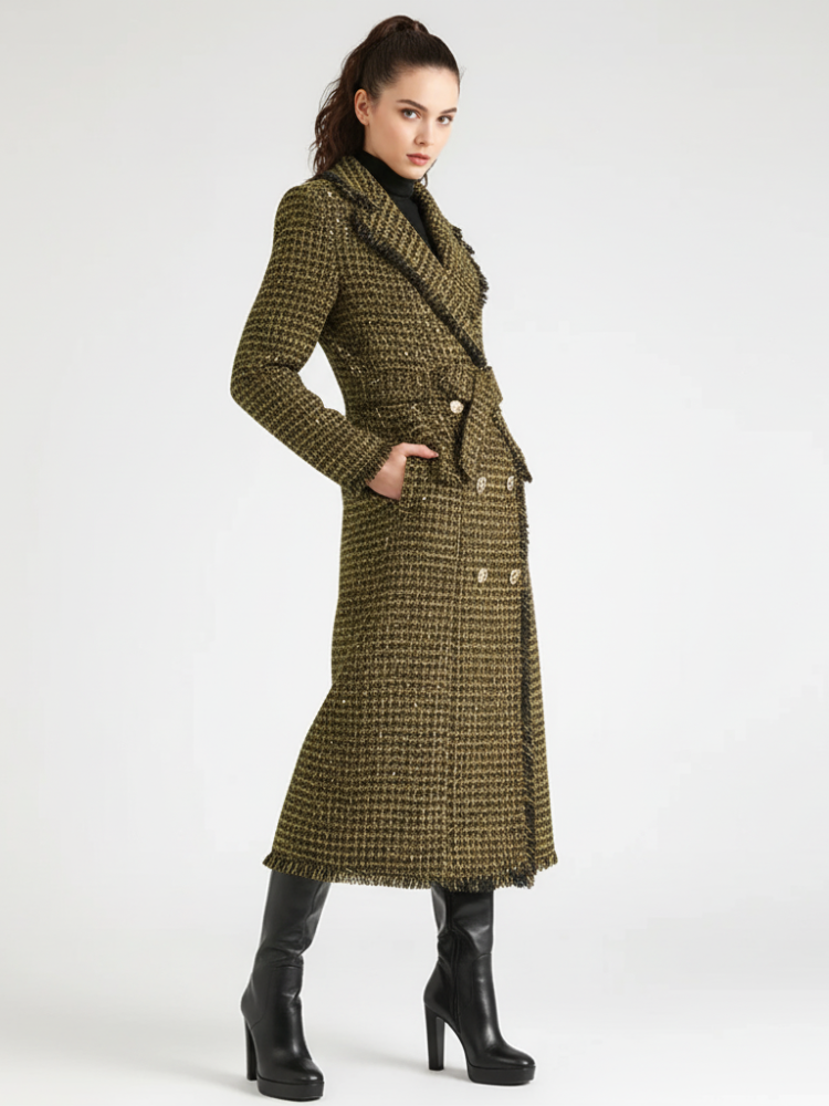 Golden Plaid Trench Coat, Upper East Side | Women - BYMANYC ® New York - My Men's Shop