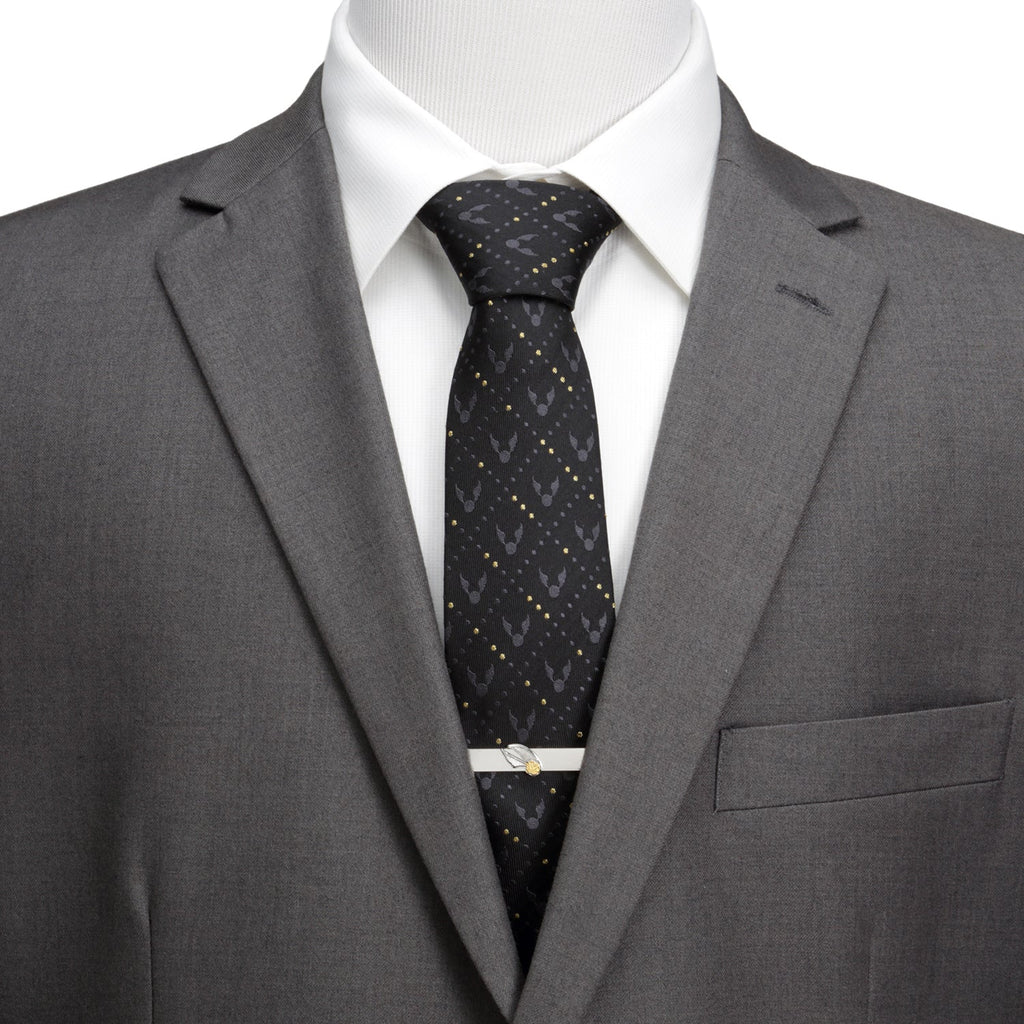 Harry Potter Golden Snitch Black Necktie Gift Set