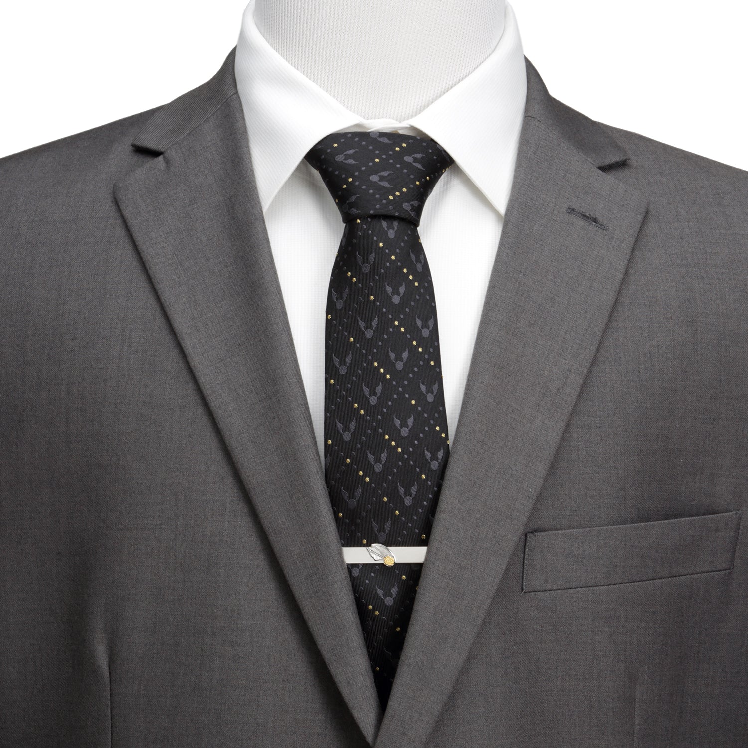 Harry Potter Golden Snitch Black Necktie Gift Set