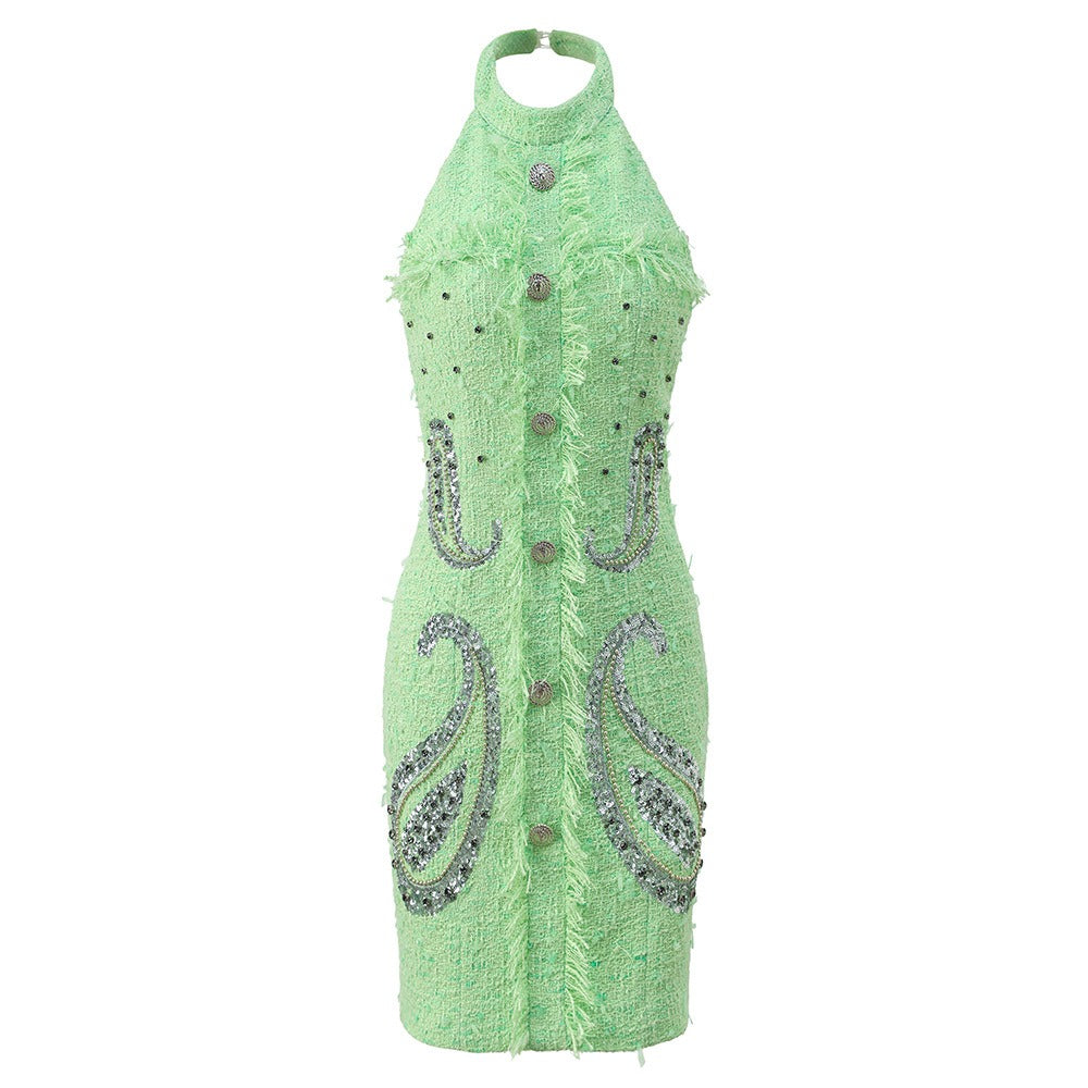 Halter Neck Party Mini Dress, 'Heavy Industry' Style, Meatpacking District, BYMANYC New York. - My Men's Shop