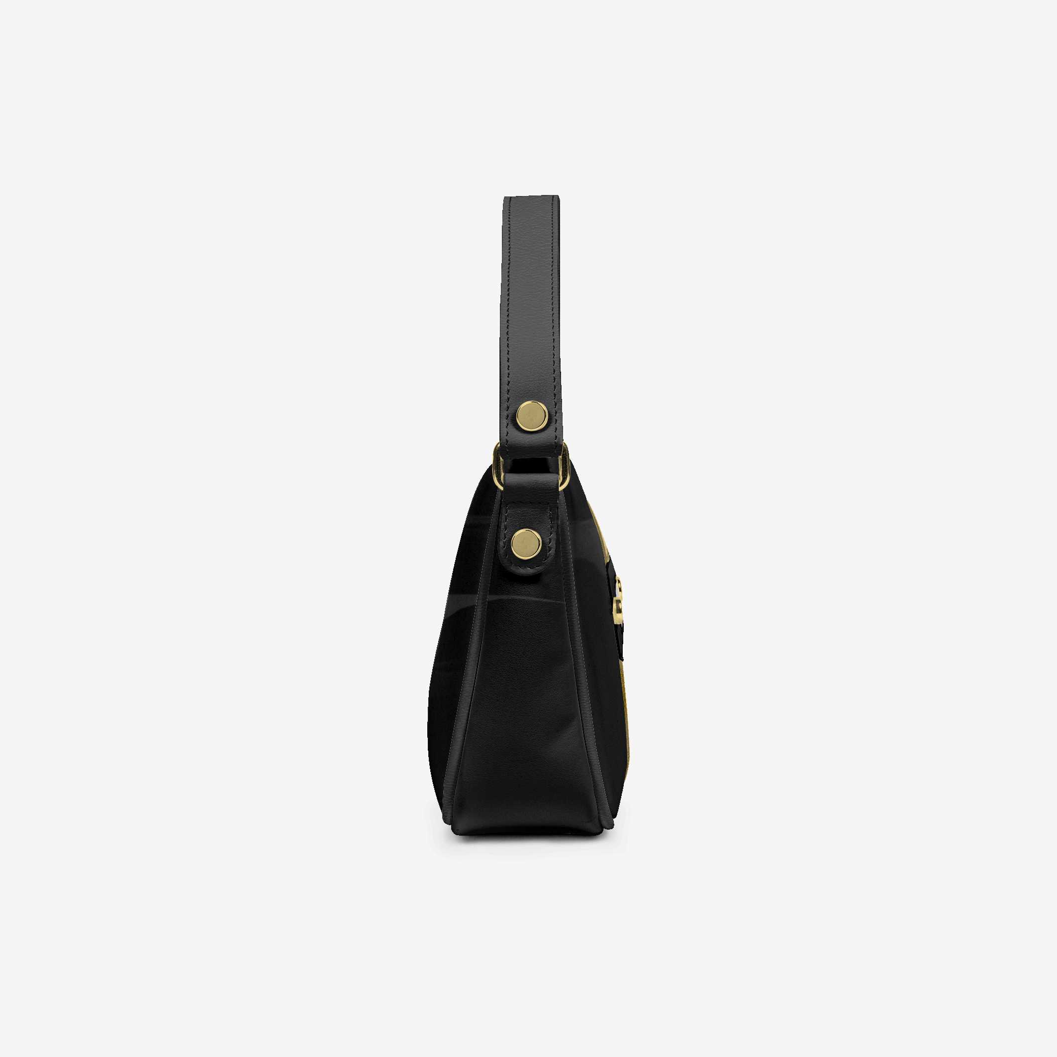 Handbag BYMANYC ® New York – Couture Vegan Vertical Band in Black & Gold Luxe - My Men's Shop
