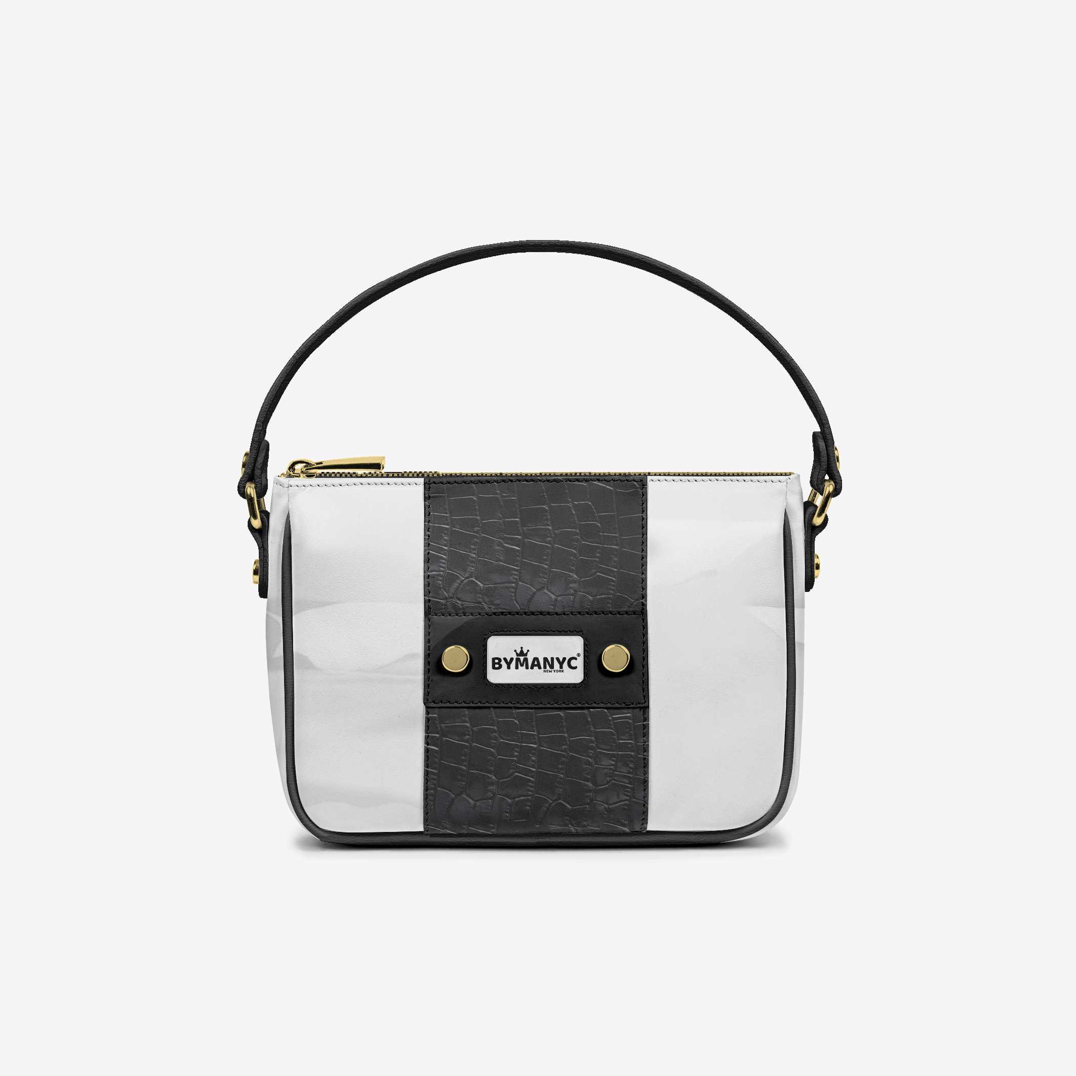 Handbag BYMANYC ® New York – Couture Vegan Vertical Band in Midnight Gold - My Men's Shop