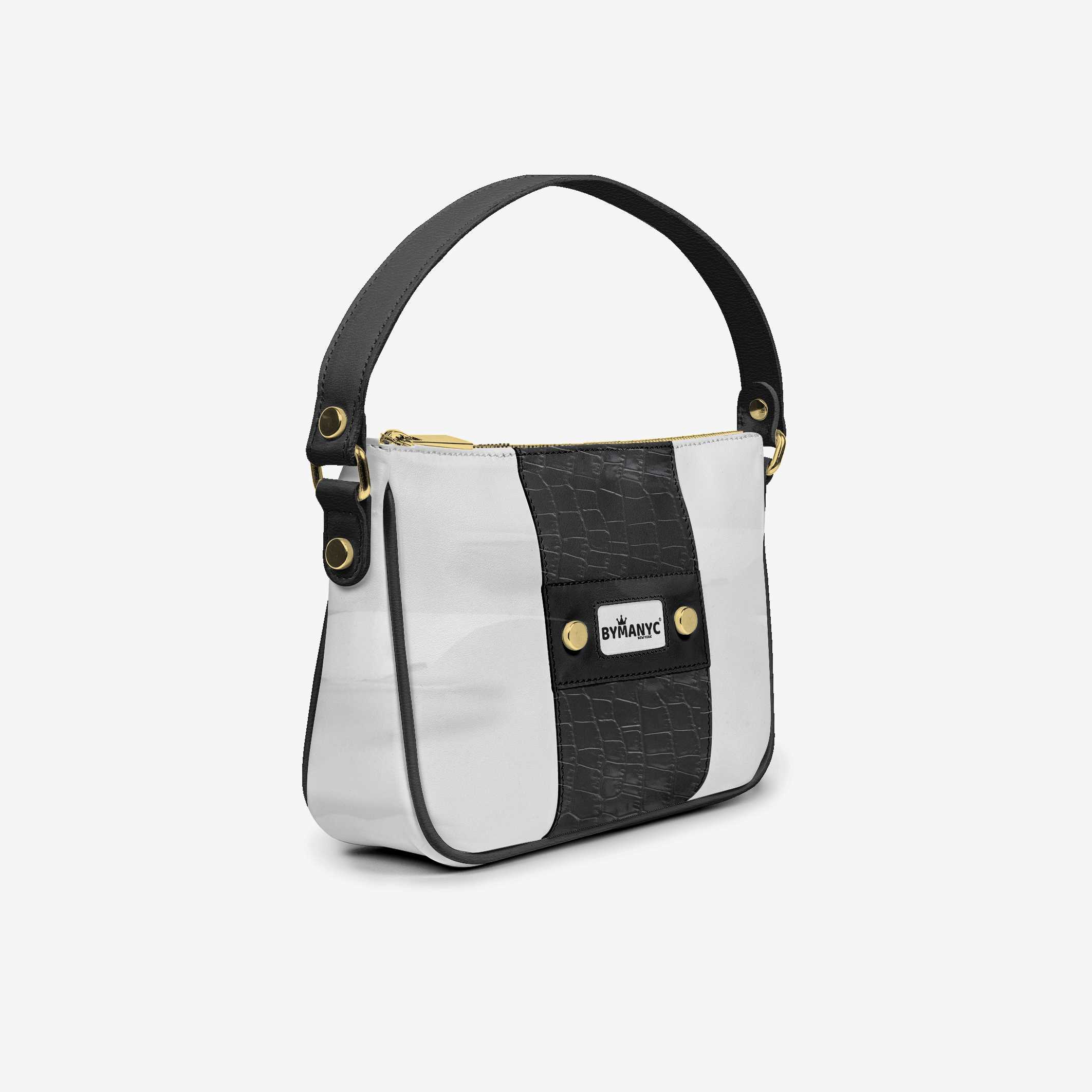 Handbag BYMANYC ® New York – Couture Vegan Vertical Band in Midnight Gold - My Men's Shop