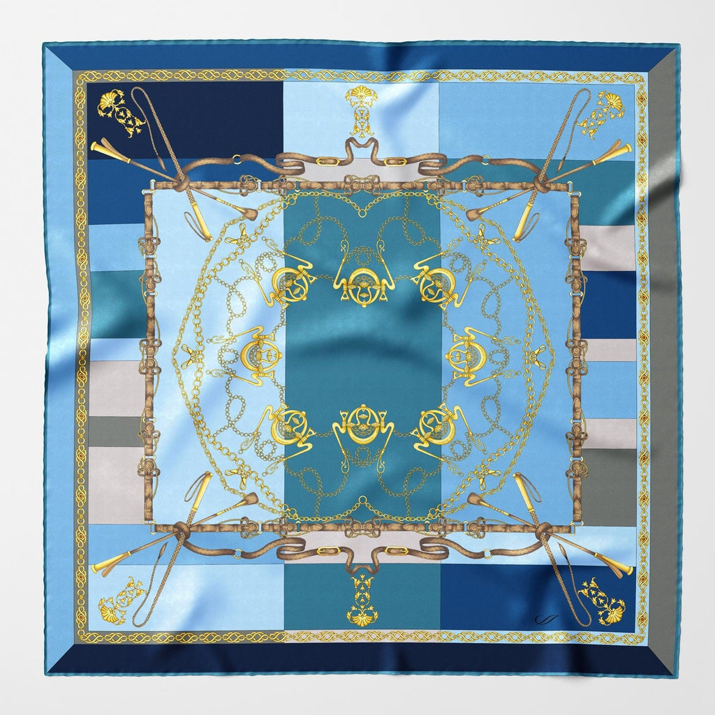 Gabriella - Silk Foulard - Azure - My Men's Shop