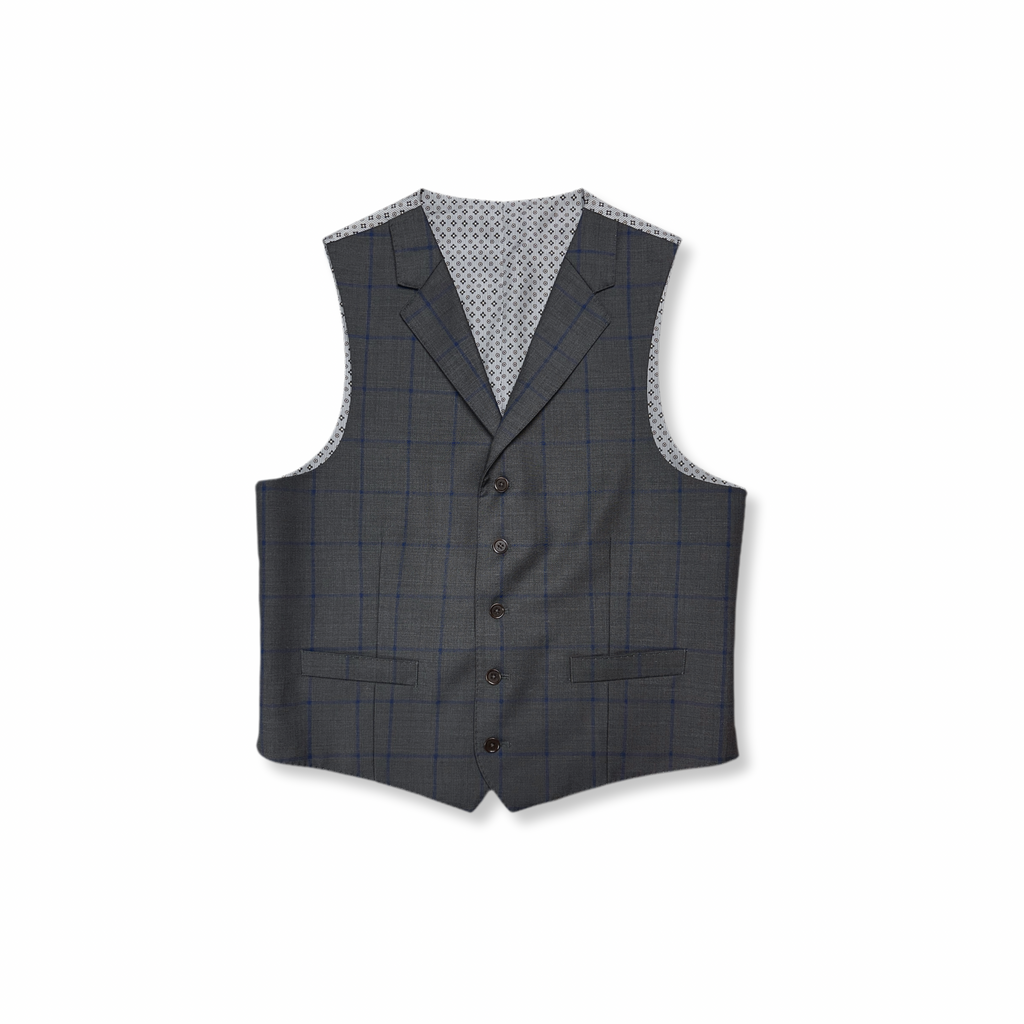 Vedrillo Windowpane Vested Suit - My Men's Shop