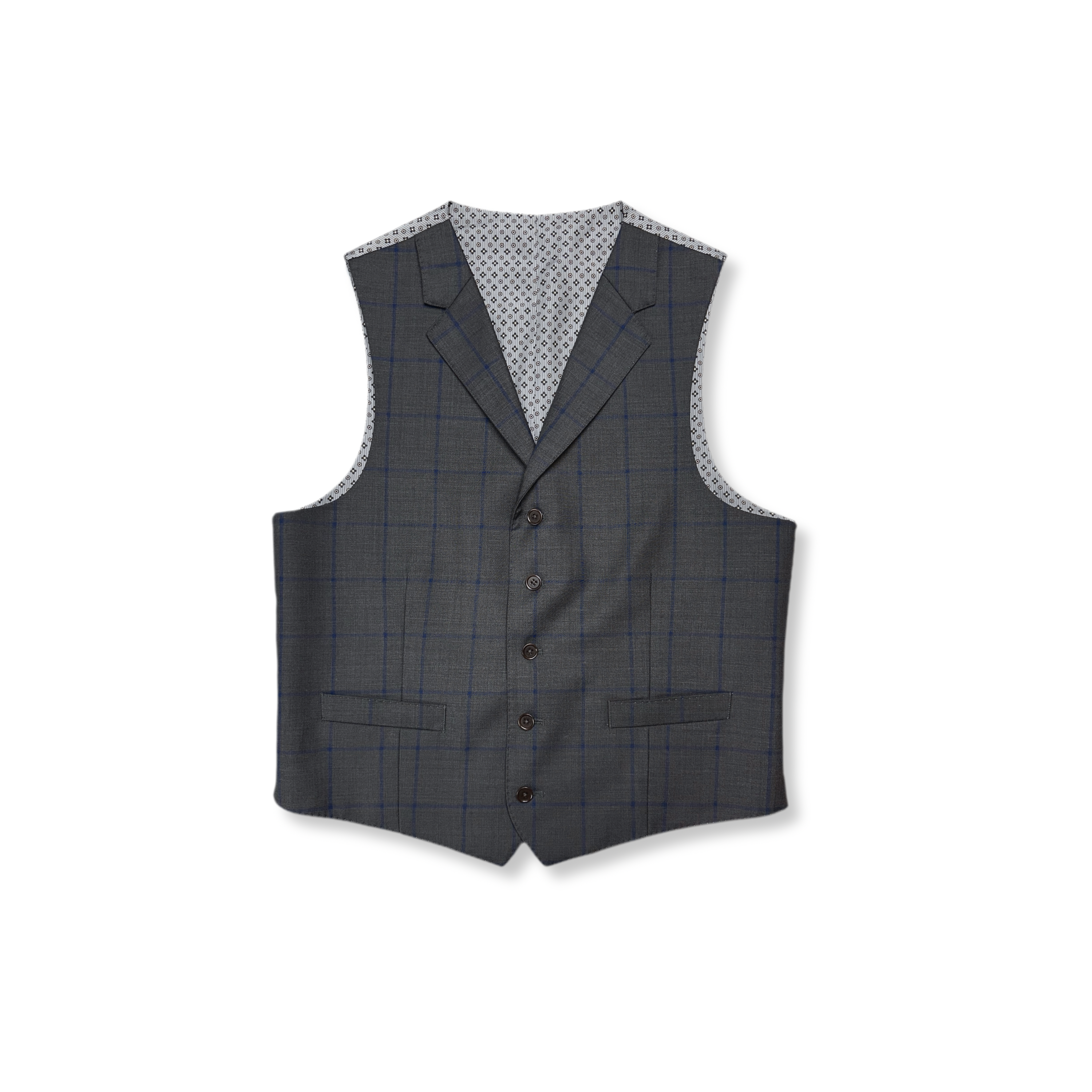 Vedrillo Windowpane Vested Suit - My Men's Shop