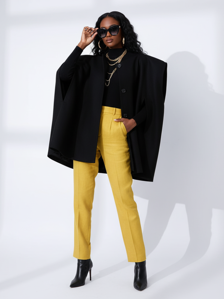 Irregular Woolen Hooded Cape, The Library | Women - BYMANYC ® New York - My Men's Shop