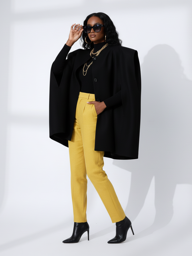 Irregular Woolen Hooded Cape, The Library | Women - BYMANYC ® New York - My Men's Shop