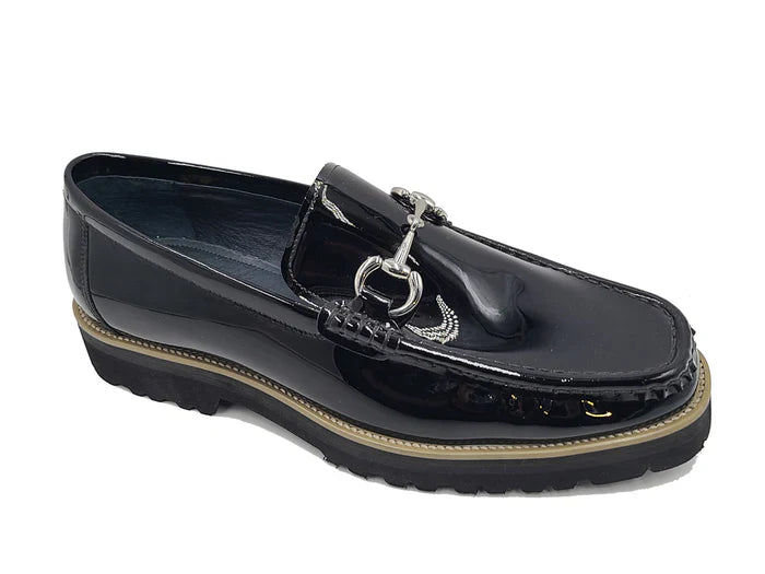 Elegant Patent Leather Horse Bit Loafer - My Men's Shop