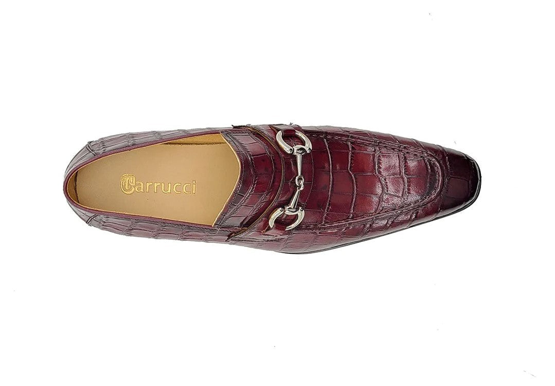 KS503-61E  Buckle Loafer With Gator Print Embossed Leather - My Men's Shop