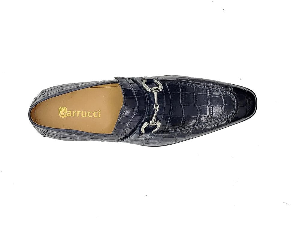 KS503-61E  Buckle Loafer With Gator Print Embossed Leather - My Men's Shop