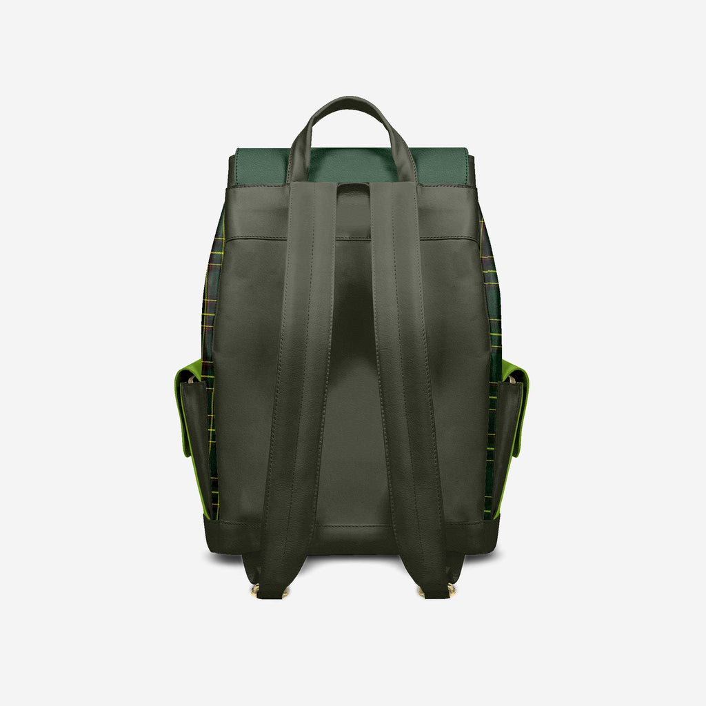 Luxury Vegan Backpack TARTAN GREEN EDGE – BYMANYC ® New York - My Men's Shop