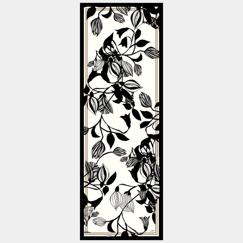 Cara - Silk Scarf Shawl - Soft White & Black - My Men's Shop