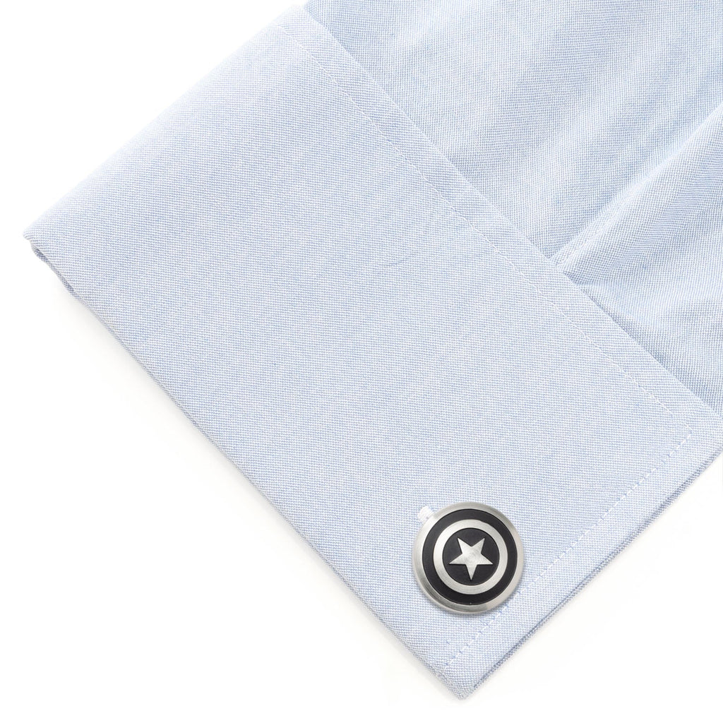 Marvel Captain America Shield Stainless Steel Cufflinks