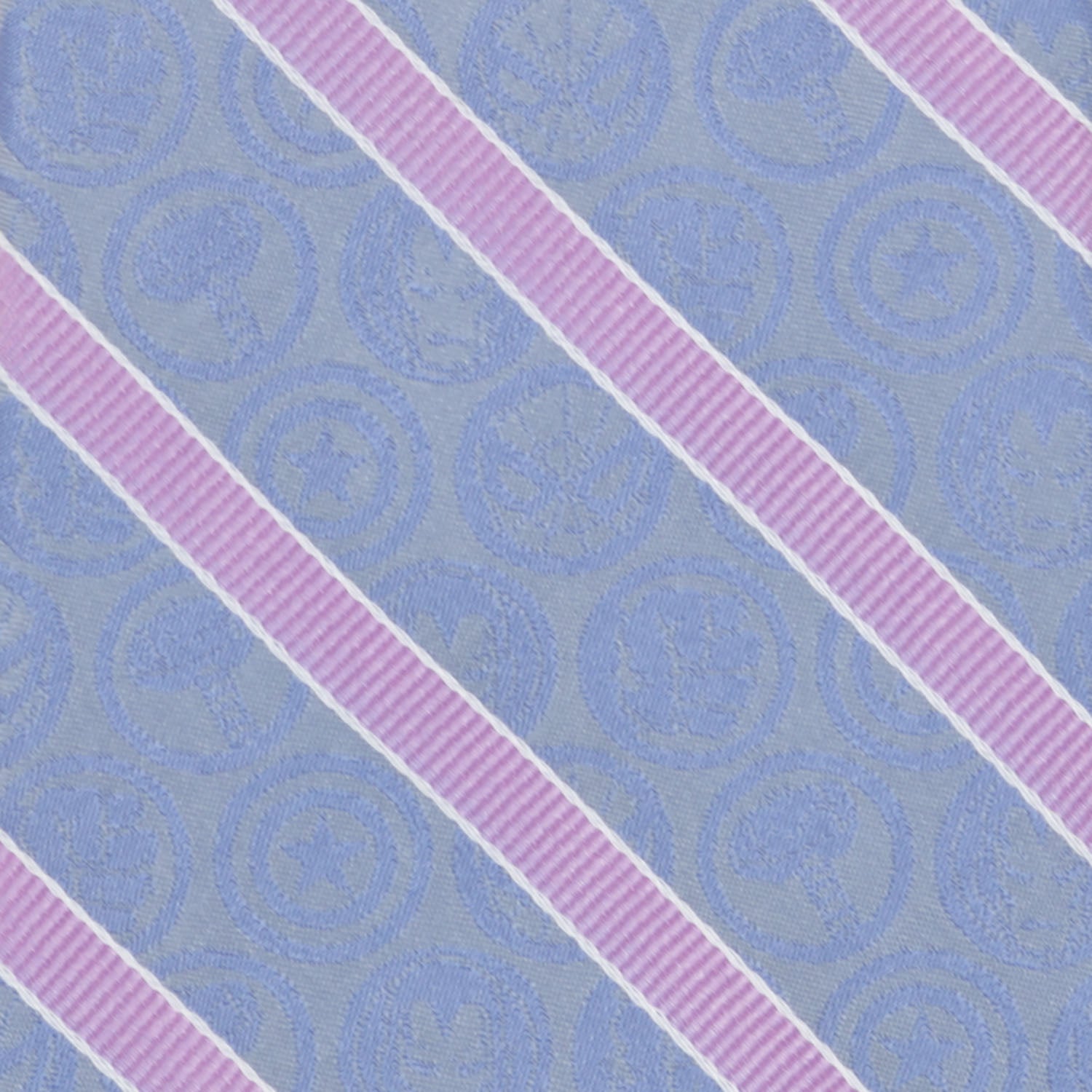 Marvel Comics Blue and Pink Stripe Silk Men's Tie