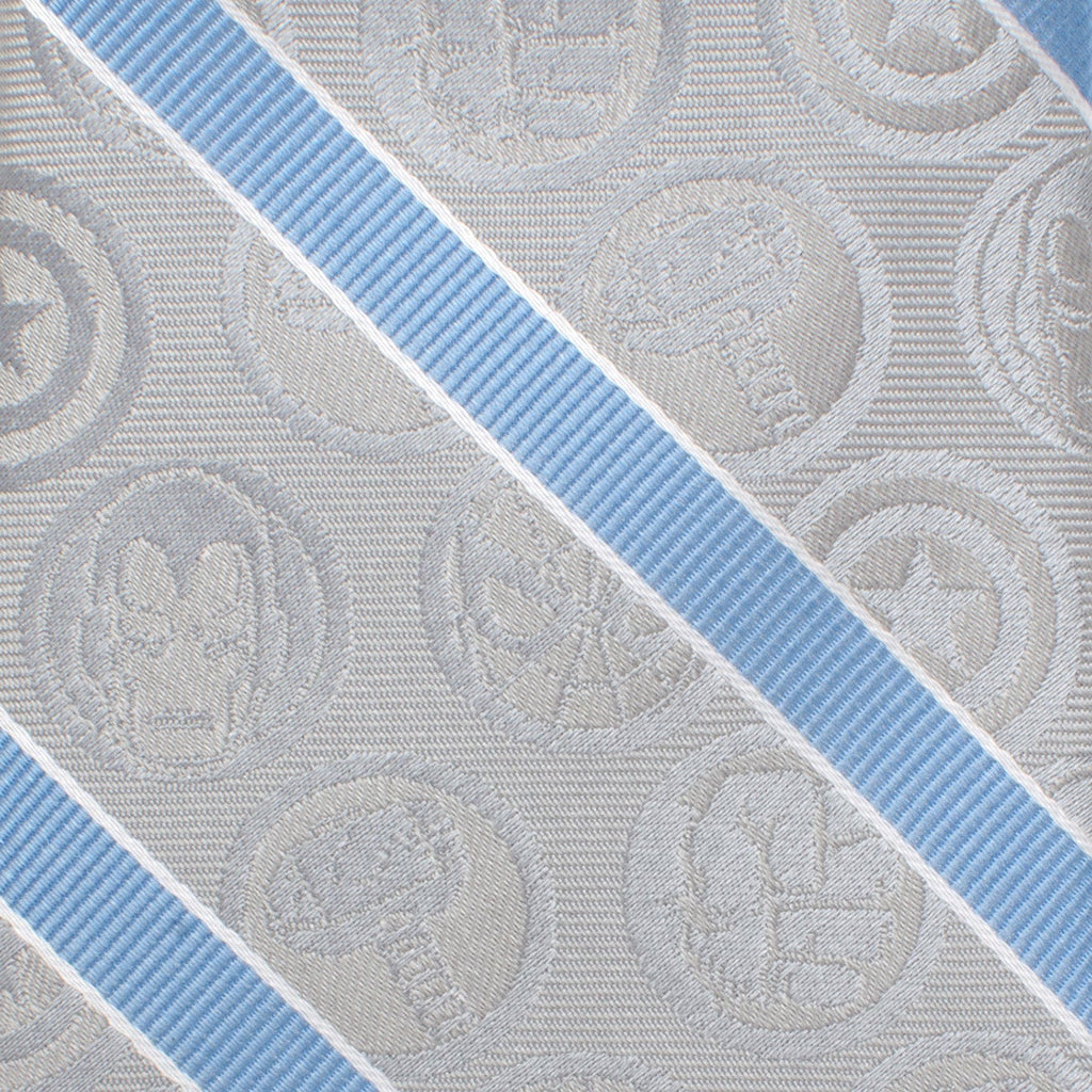 Marvel Comics Gray and Blue Stripe Men's Tie