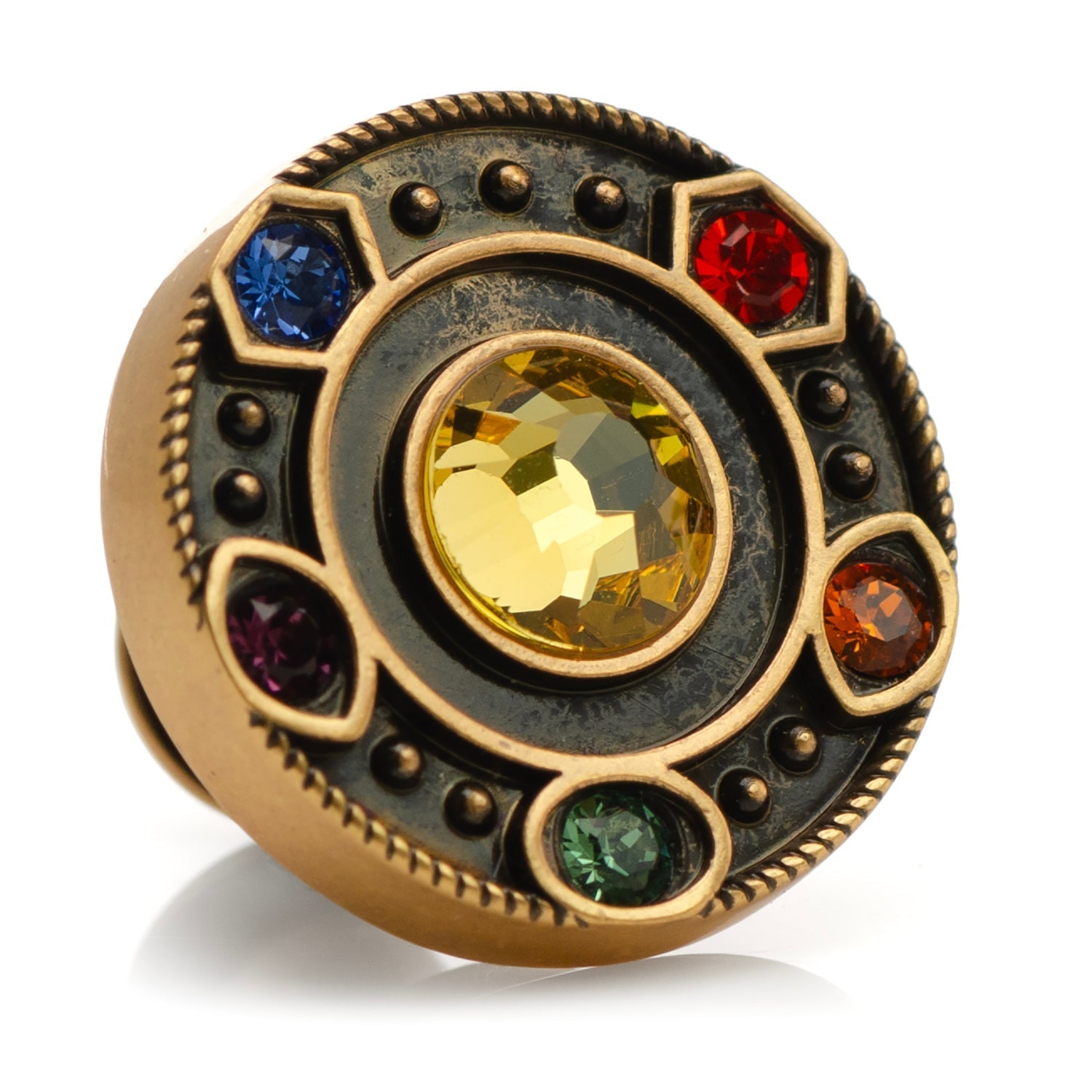 Marvel Avengers Infinity Stones Cufflinks and Lapel Pin Gift Set