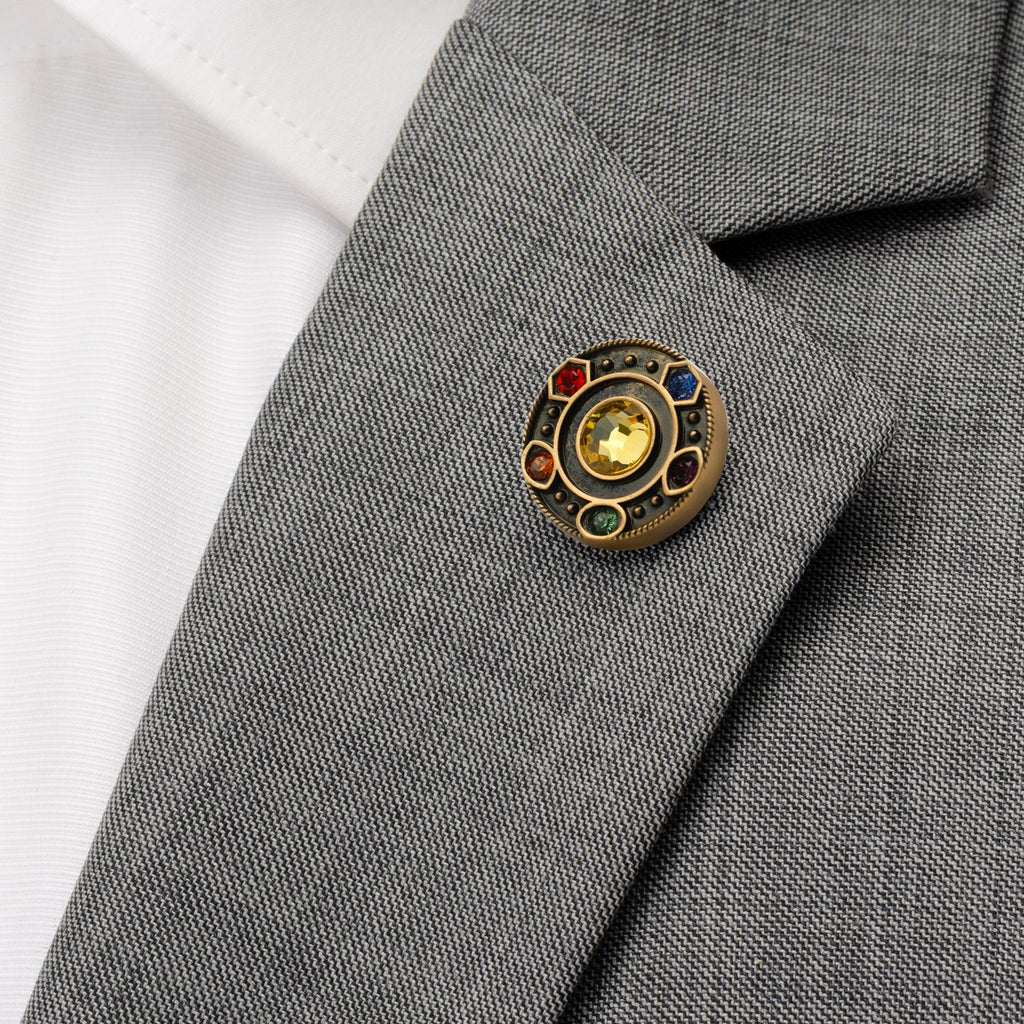 Marvel Avengers Infinity Stones Cufflinks and Lapel Pin Gift Set