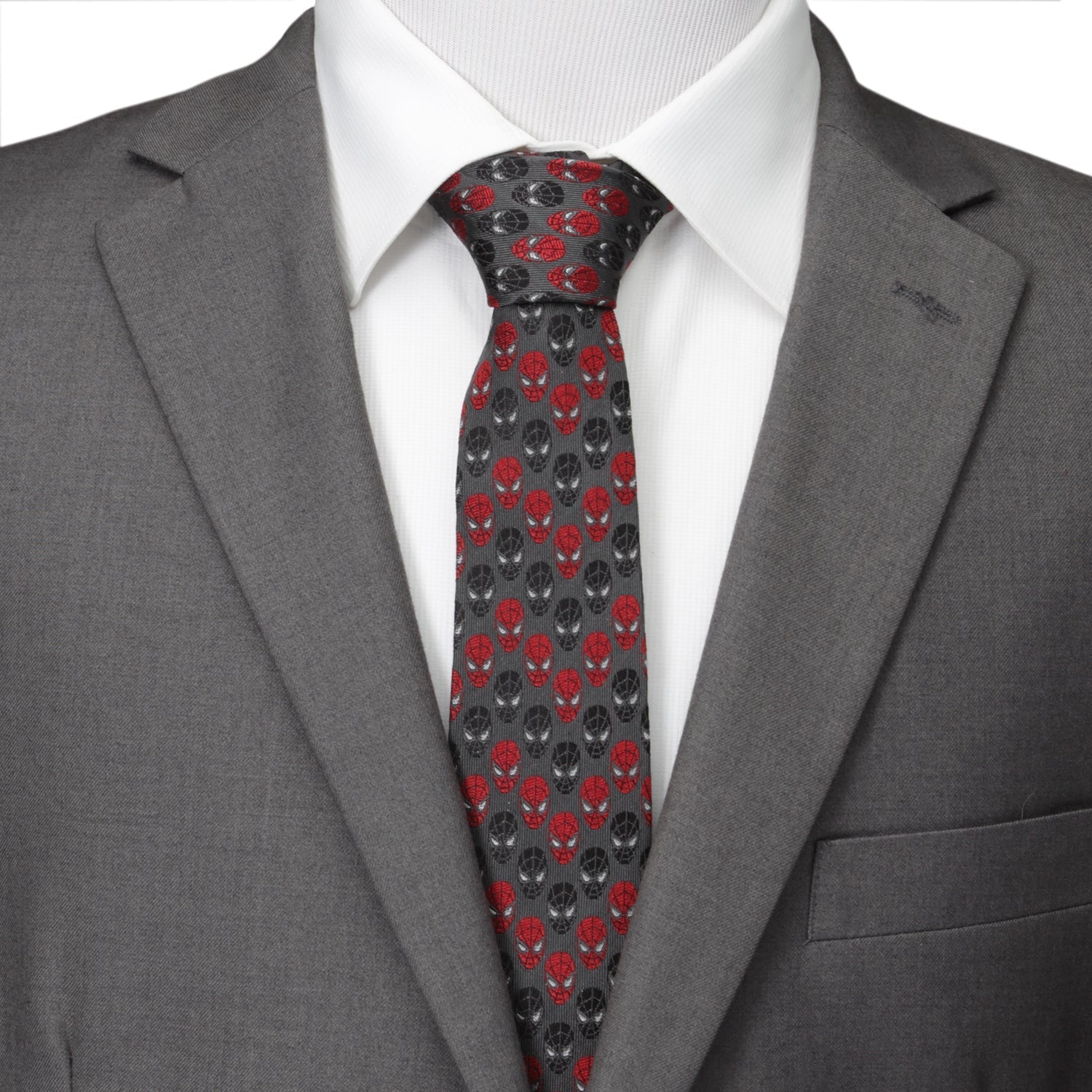 Marvel Spider-Man Chevron Red Black Men's Tie