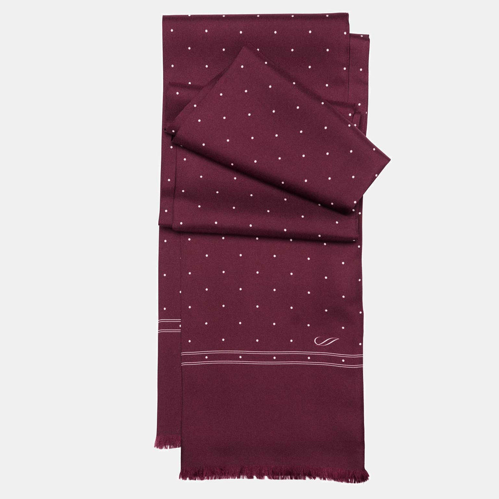 Savona - Slim Silk Scarf - Burgundy - My Men's Shop