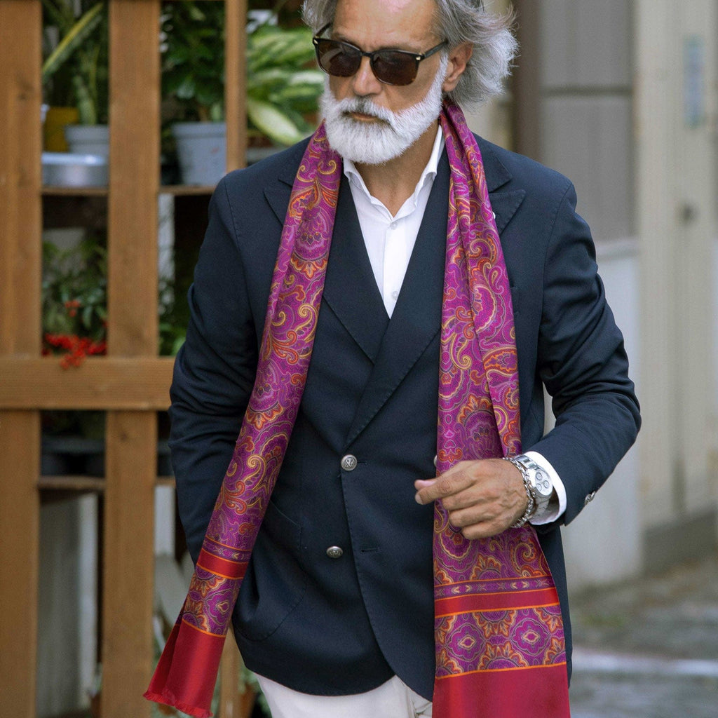 Ferrara - Silk Scarf - Magenta - My Men's Shop