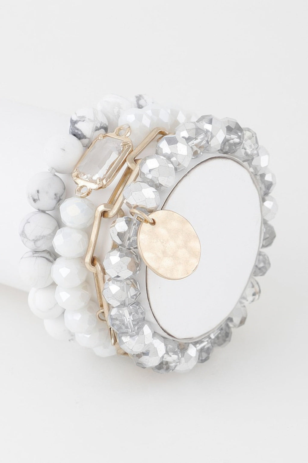 Multi Stone Crystal Beaded Bracelet | BYMANYC ® New York Jewelry