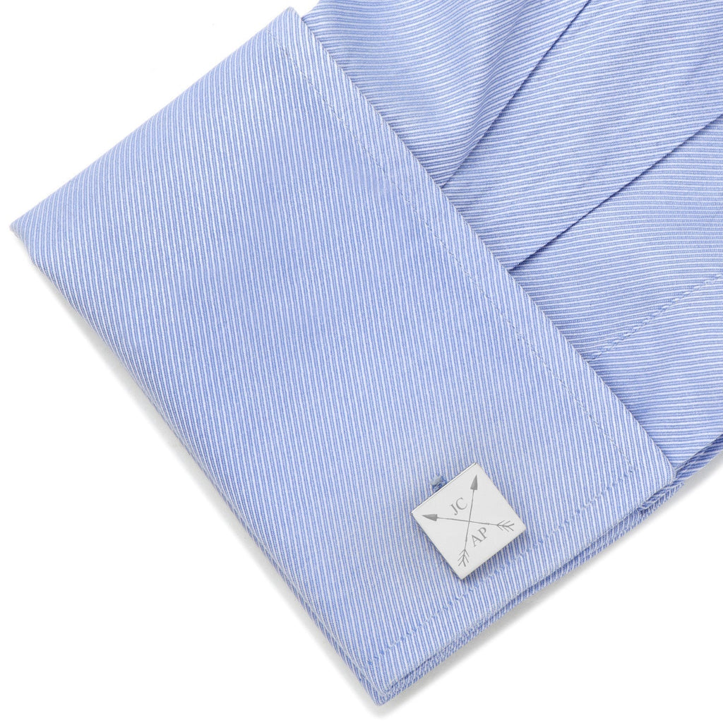 Crossed Arrows Engravable Cufflinks