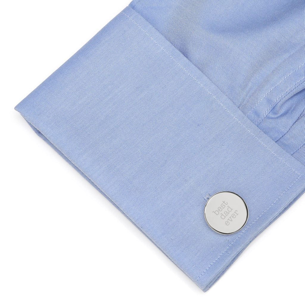 Best Dad Ever Engravable Cufflinks