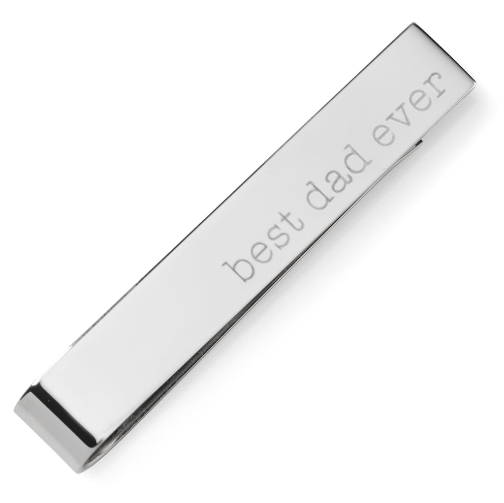 Best Dad Ever Engravable Tie Bar