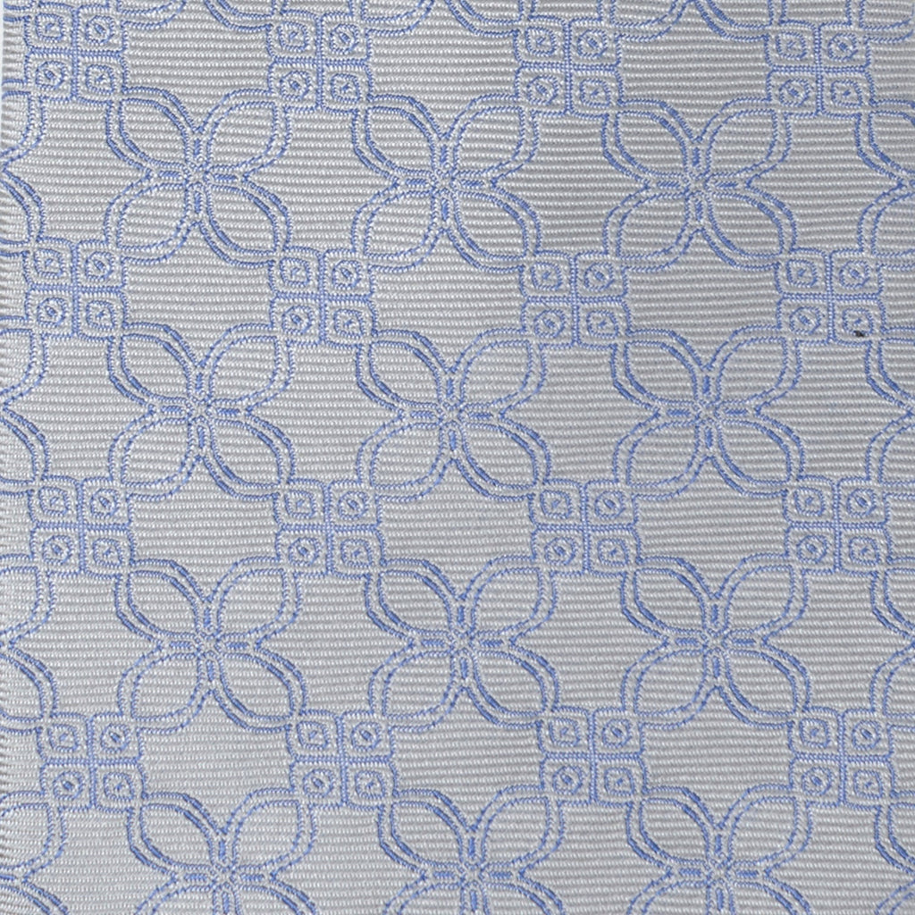 Gray Blue Art Deco Men's Tie