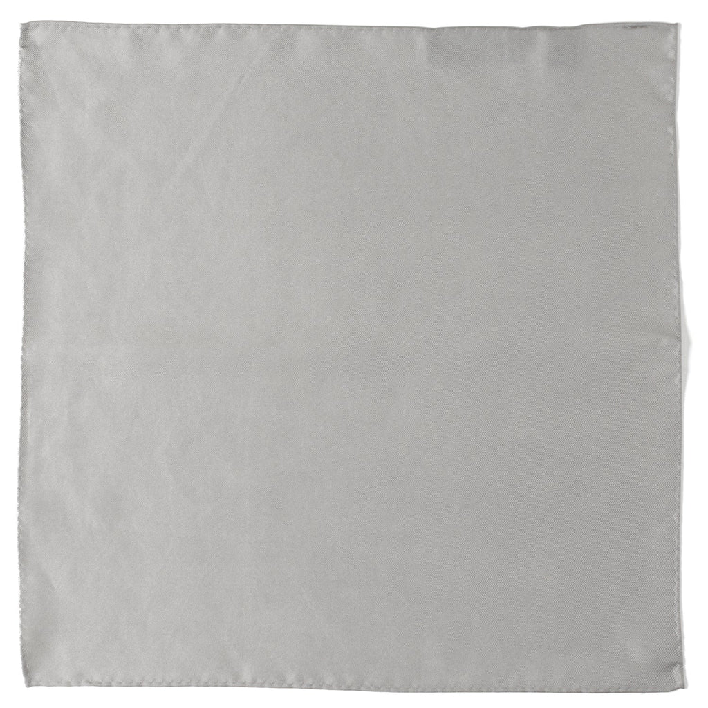 Gray Silk Pocket Square