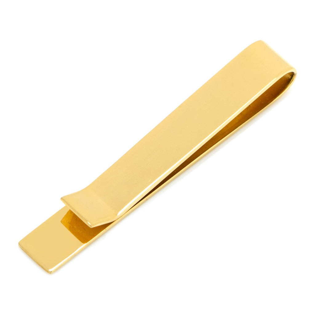 14K Gold Plated Rope Border Oval Cufflinks and Tie Bar Gift Set
