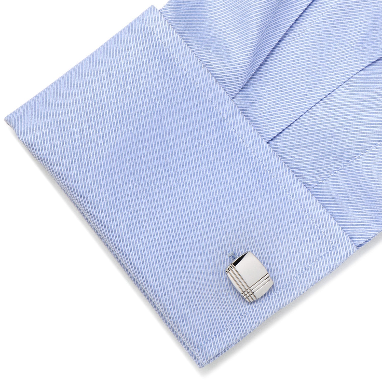 Sterling Silver Tartan Plaid Cufflinks