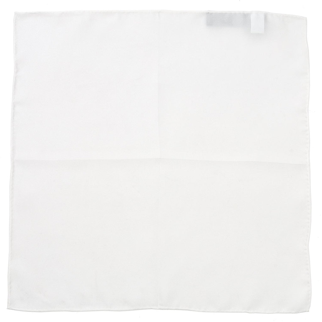 White Silk Pocket Square