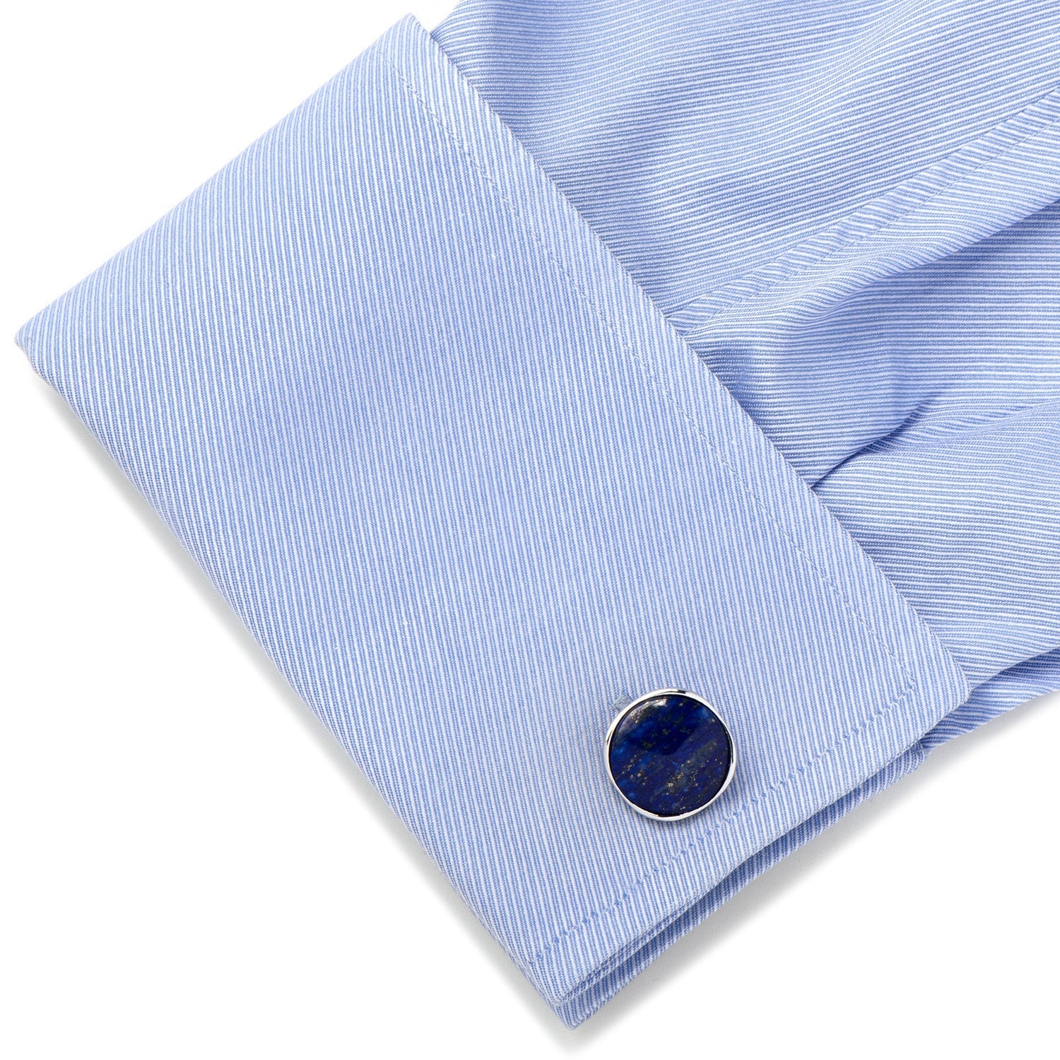 Sterling Silver Classic Formal Lapis 5-Stud Set - My Men's Shop