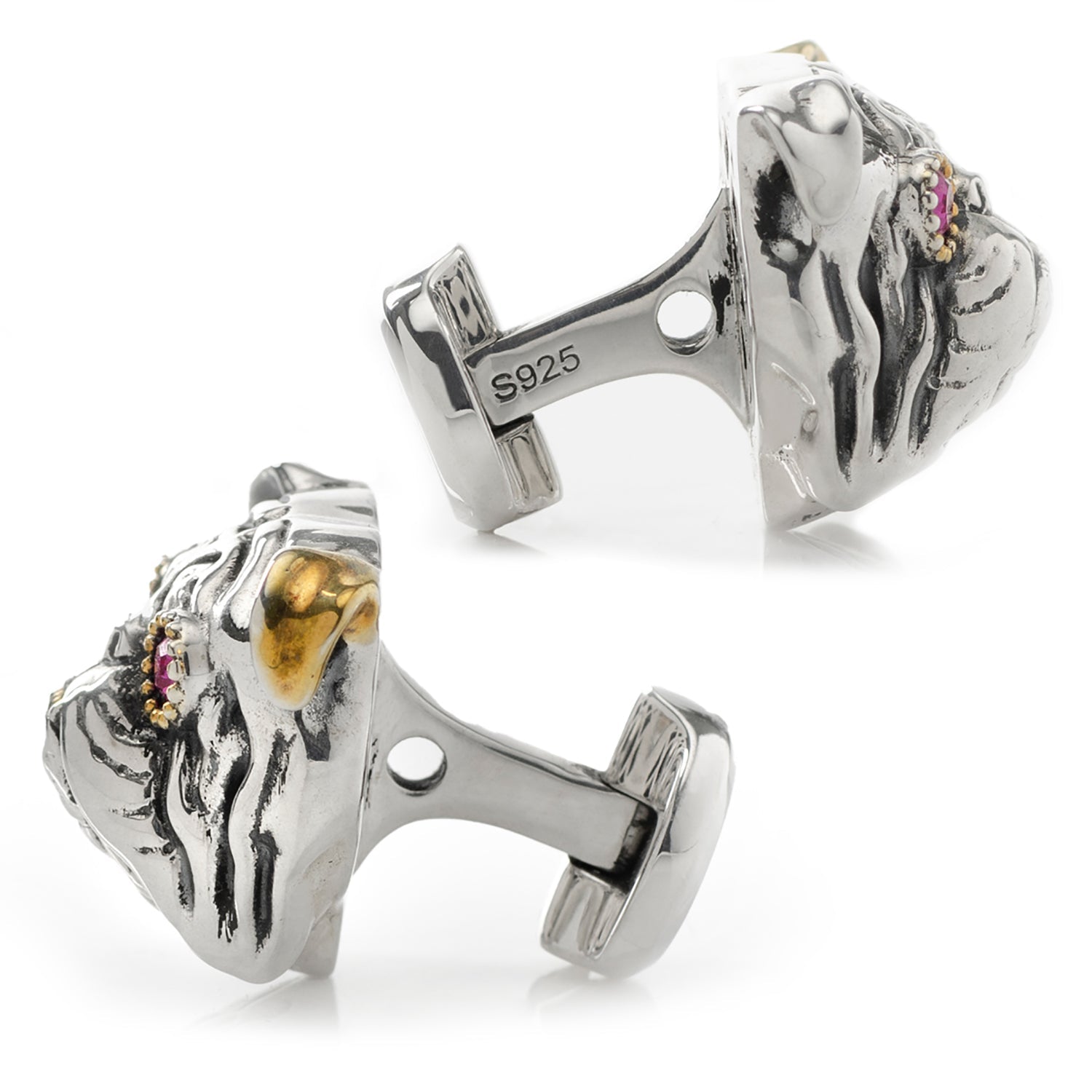 Sterling Silver English Bulldog Cufflinks